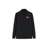 Champion All-Weather Series Solid Color Zip-Up Stand Collar Knitted Sports Jacket Men Jacket Black 152410703-4