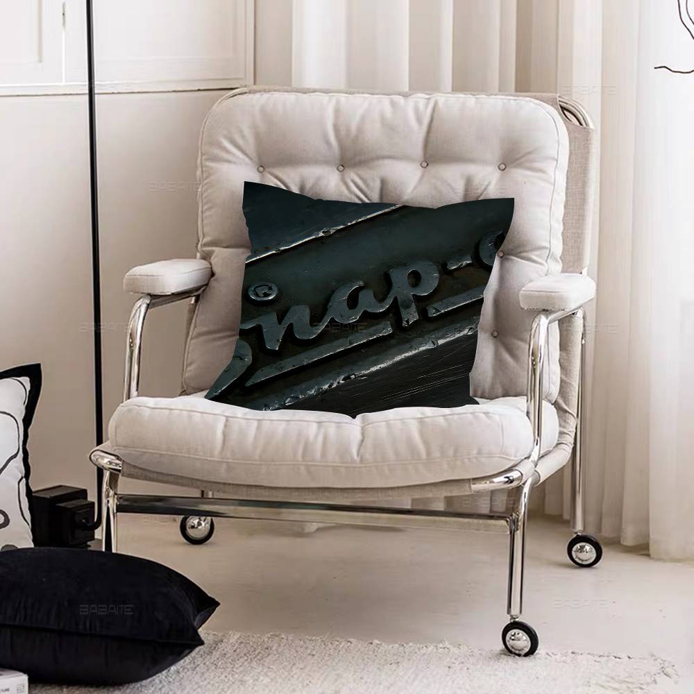S-Snaps On Logo Cushion Cover Pillow Cover Decor Pillowcase Printed Cushion Case For Couch