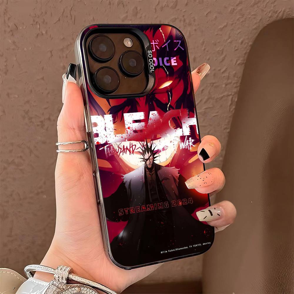 Горячий чехол для телефона B-bleach для iPhone 17 17Air 16 15 14 13 12 11 Pro Max Plus Цветной Серебристый