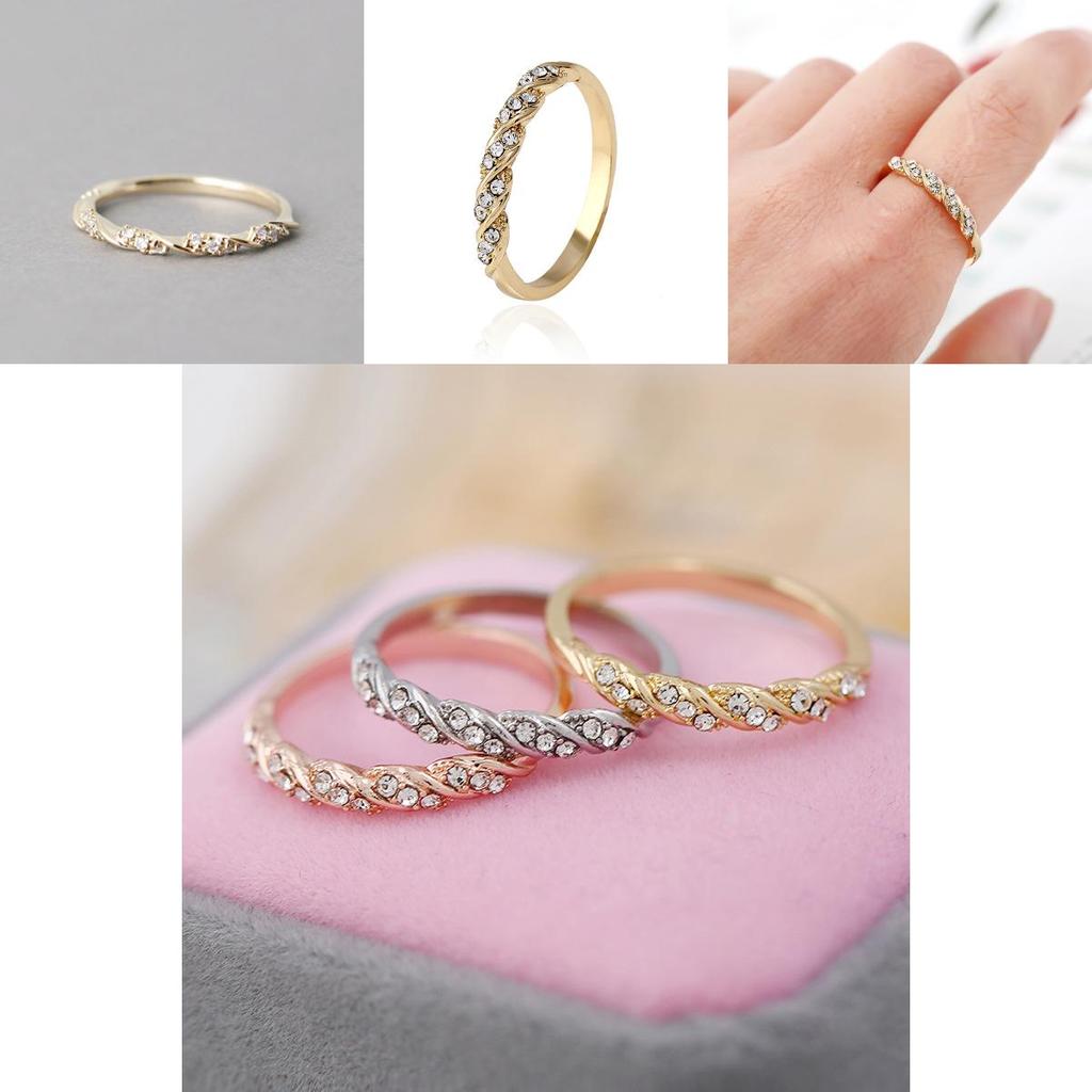Twist Ring Shape Hand Jewelry Decorative Ornaments Gift Fashion Elegant Simple