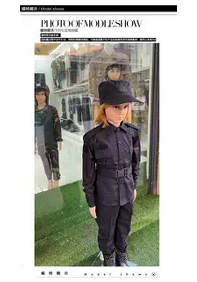Kids' Police and SWAT Uniform Set: Boys' Police, Girls' SWAT, Camouflage Soldier Set.