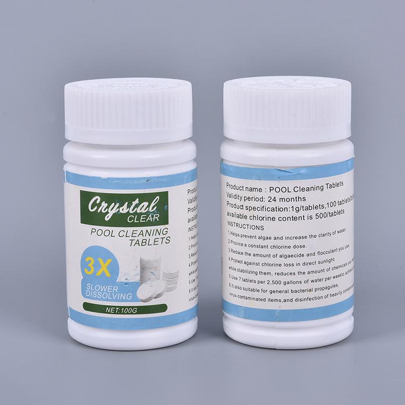100 шт. таблетки для чистки бассейна эффективно очищают воду, прозрачные очистители для бассейнов