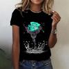 2024 Novelty 3d Roses Print Y2k Clothes For Women Summer Fashion Short Sleeve T Shirt Oversized Female Tops Casual Girls Tees
