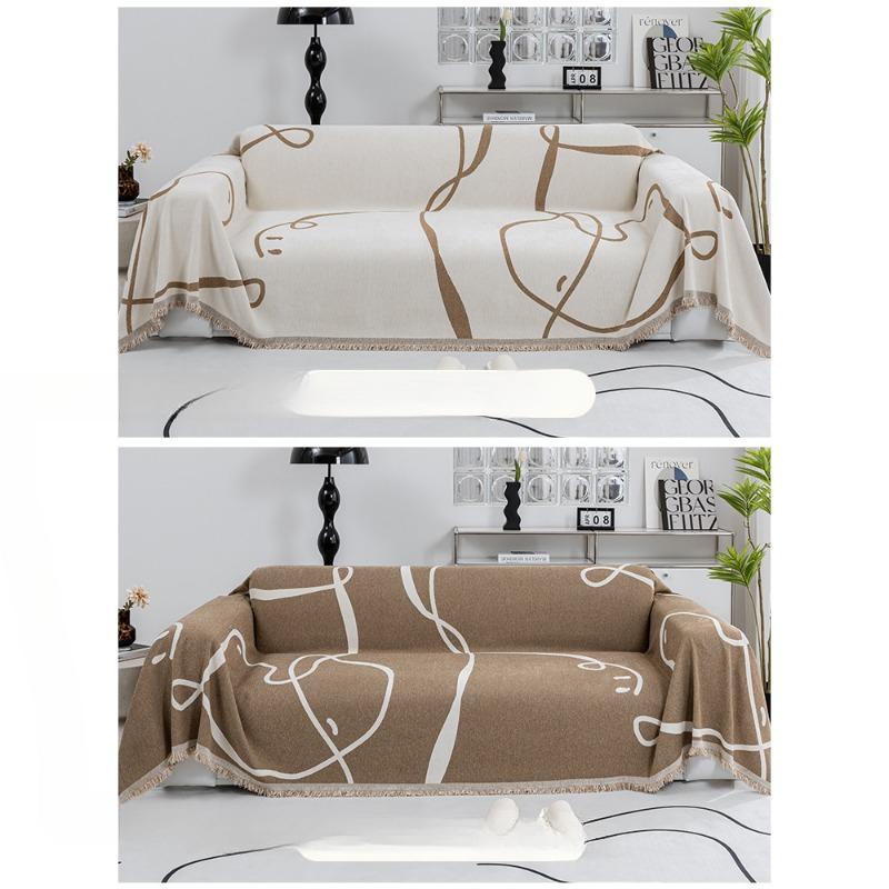 Полотенце для дивана из синели, полное покрытие, ткань «Четыре сезона», универсальное пряморядное цельное нескользящее покрывало, одеяло