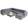 Day and Night - Day and Night Garden Furniture Set 8 Pieces and Gray Synthetic Rattan Cushions