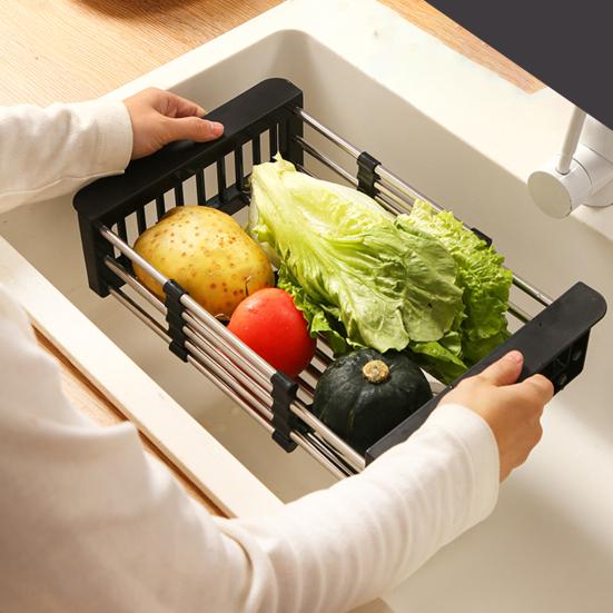 Телескопическая сушилка для раковины Yousheng, компактная сушилка для посуды из нержавеющей стали, выдвижной многофункциональный органайзер для кухонной раковины