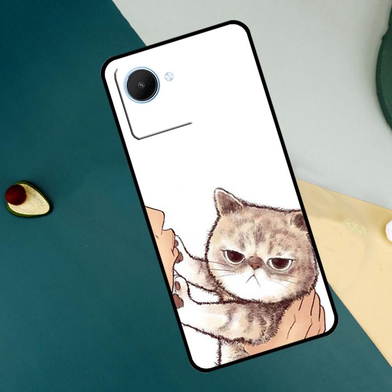 Милый мультяшный котенок с поцелуем Чехол для Realme GT7 Pro GT6 C67 C65 C63 C61 C55 C53 C51 C35 C71 C75 11 12 13 14 15 Pro Plus