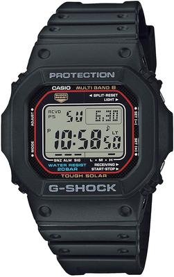 Мужские водонепроницаемые радиоуправляемые солнечные цифровые часы Casio G-Shock серии 5600, Черные (GW-M5610U-1) [Параллельный импорт]
