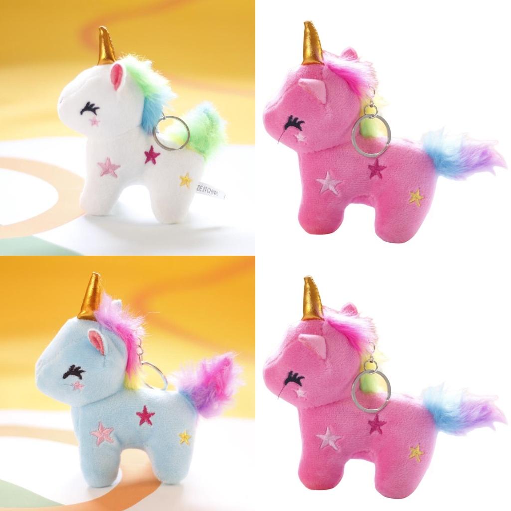 Милый плюшевый брелок в виде радужного единорога оптом, подвеска в виде мягкой игрушки для сумок для девочек