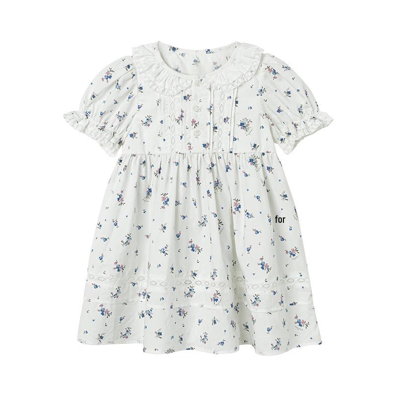 EMXEE Baby Girl Short Sleeve Floral Princess Dress