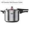 304 Stainless Steel Pressure Cooker(Non-Aluminum),Induction Compatible Pressure Cooker with Spring Valve Safeguard Devices