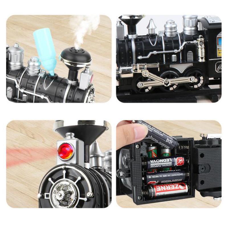 New Children Electric RC Train Railway Toys Simulation Of Track Programming Classical Steam Christmas Train Children Gift