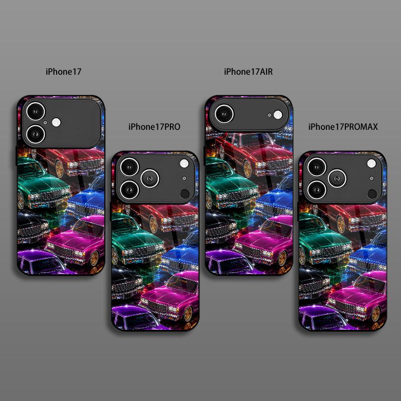 Ретро-узор с роскошным автомобилем 2D Чехол для телефона для iPhone 17 16 15 14 13 12 11 X XR XS Max Pro 8 plus Стекло Защитная крышка