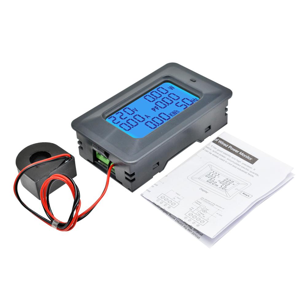 AC110-250V 20A 100A Цифровой вольтметр-амперметр LCD Тестер мощности Измеритель энергии Ампер-вольт Ваттметр Тестер Детектор