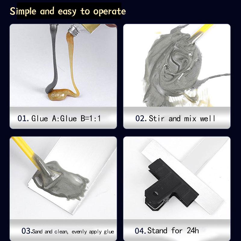 200 ℃ клей для ремонта металла, супер клей, железная сталь, автоматический радиатор, резервуар для воды, специальный клей для устранения утечек, сварочный клей