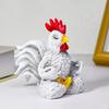 Йога Петух Орнамент Смола Сидеть Медитация Петуха Статуэтка Медитация Петух Фигурка для Дома