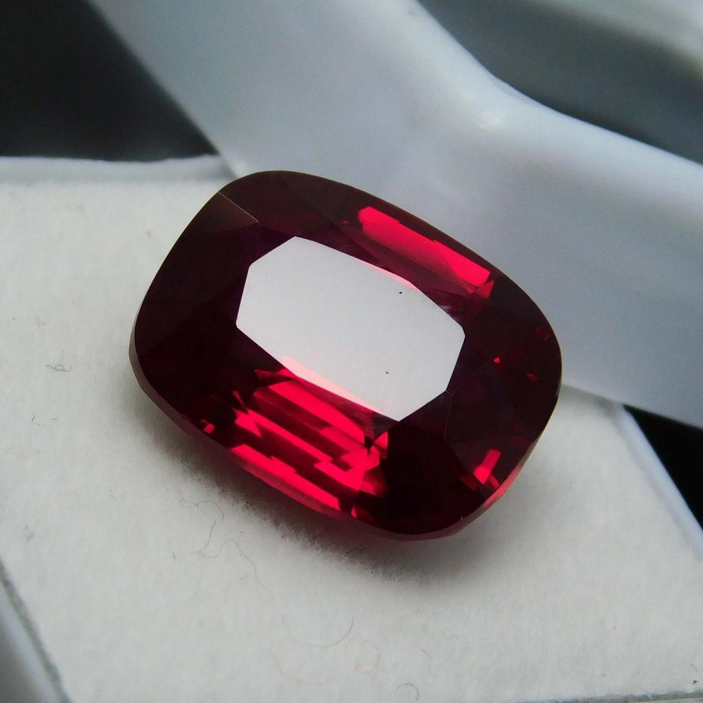 10.65 Carat NATURAL Exclusive Red RUBY Cushion SHAPE Loose Gemstone.