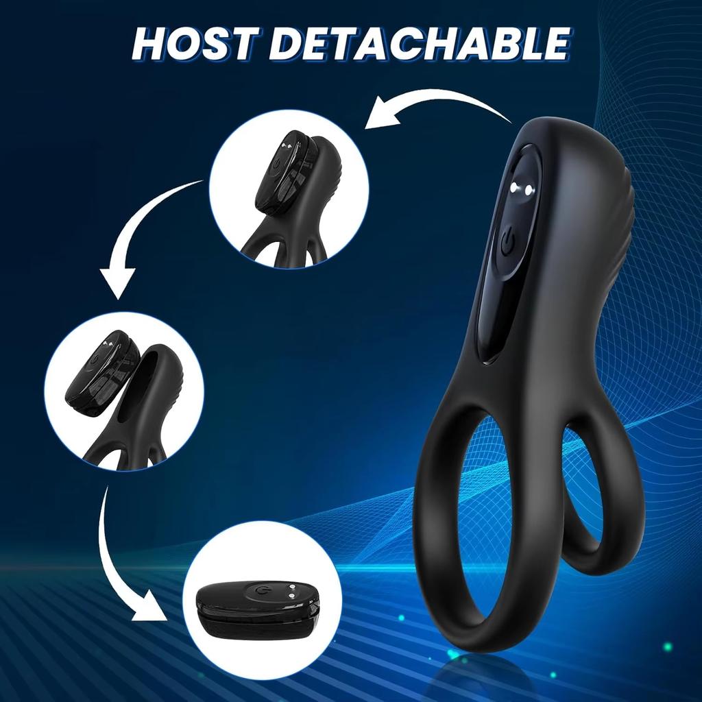 APP Vibrating Cock Ring Removable Bullet Vibe Sex Toy for Men Penis Rings Dick Vibrator Clitoris Stimulation Sexy Shop Produts