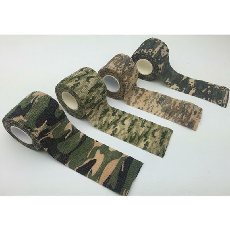 1pc/3pcs/5pcs Outdoor Camouflage Self-adhesive Telescopic Non-woven Tape Accessories