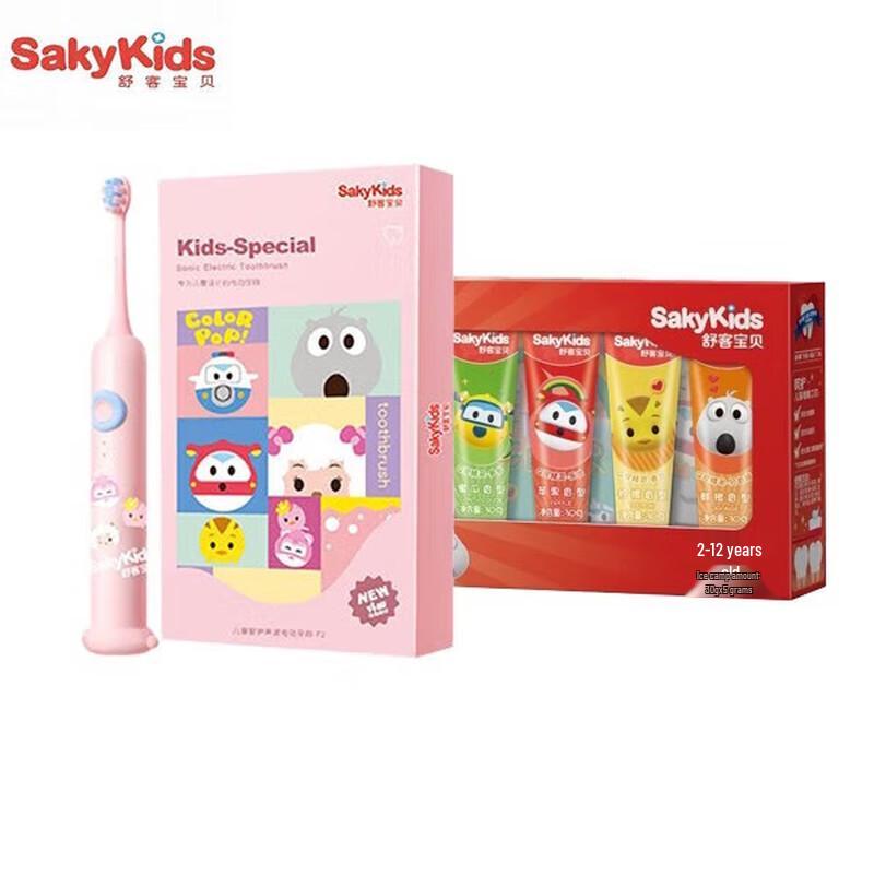 Набор для ухода за полостью рта Saky Kids: Зубная щетка и зубная паста