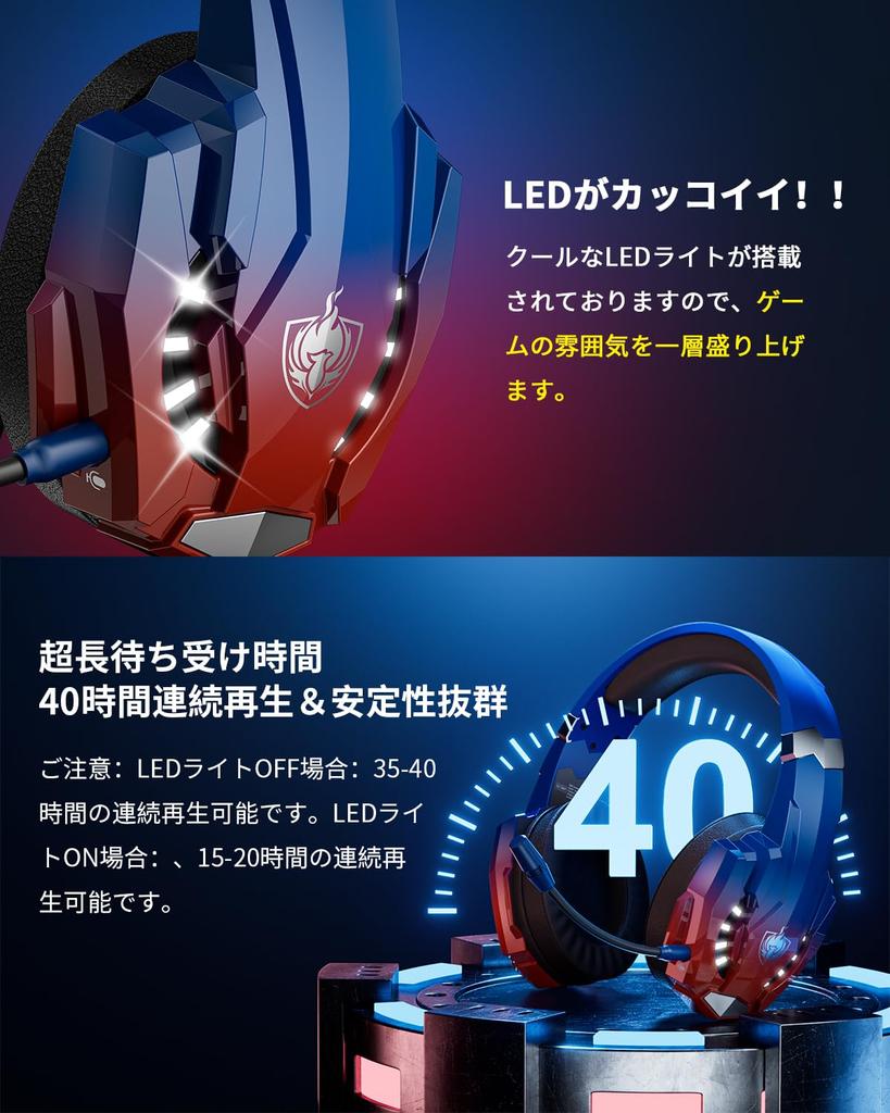 Беспроводная и проводная игровая FPS-гарнитура с низким уровнем шума, глубоким контроллером, совместимая с Xbox и с и красными светодиодными индикаторами, гарнитура двойного назначения, 2,4 ГГц 7.1-канальная,