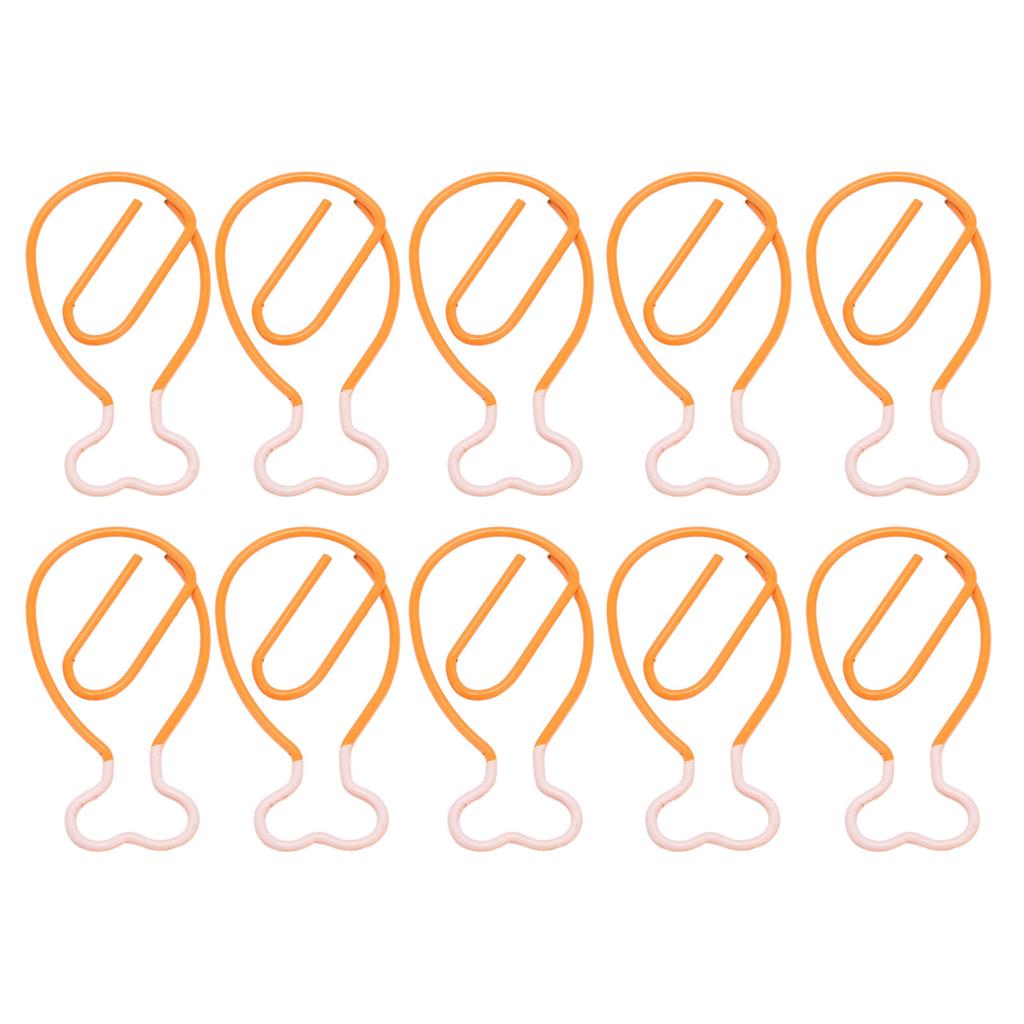 100 шт. металлических скрепок в форме милой куриной ножки, гальванизированные, нержавеющие, портативные, маленькие скрепки для бумаги f