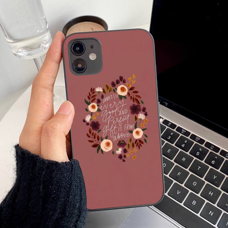 Bible verse Philippians Jesus Christ Christian Phone Case for IPhone 18 11 12 13 mini pro XS MAX 8 7 6 6S Plus X 5S SE 2020 XR