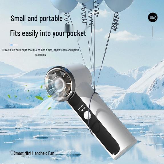 High-Speed LED Display Portable Mini Fan for Camping