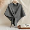 Yousheng Женский вязаный платок-шаль, однотонный, удобный кардиган-кейп, имитация кашемира, накидка на плечи, топ-свитер