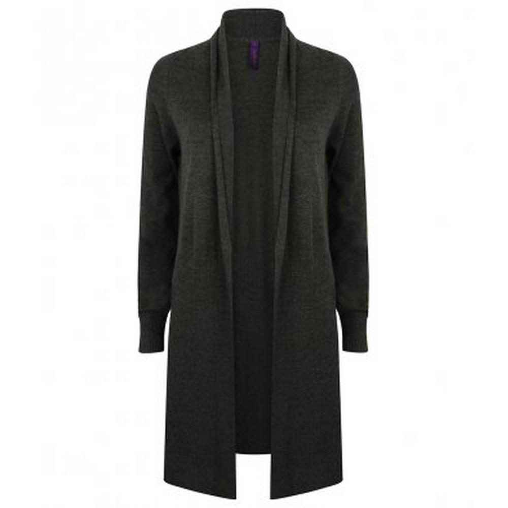 Henbury Womens/Ladies Long Line Open Cardigan