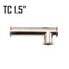 Tri Clamp 1.5”/2" Offset Tee 1/2 Tri Clamp RIMS Tube 304 Stainless Steel Sanitary Brewer Fitting