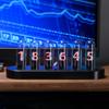 Настольные часы с газоразрядными индикаторами Светодиодные цифровые настольные часы Эстетичные роскошные трубчатые настольные часы Современные бесшумные часы для гостиной рабочего стола