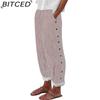 BITCED Women's Fashion Casual Solid Color Print Pants & Capris