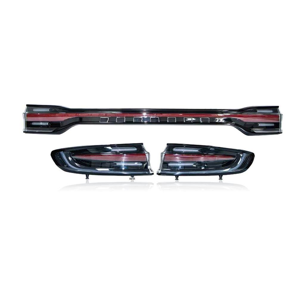 LED Through-Type Taillight Assembly with Flowing Turn Signal for 2014-2017 Porsche Macan.
