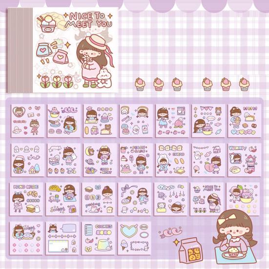 25 шт./компл. наклейка для скрапбукинга мультяшная девушка кролик тема самоклеящаяся водостойкая наклейка для дневника для домашних животных DIY принадлежности