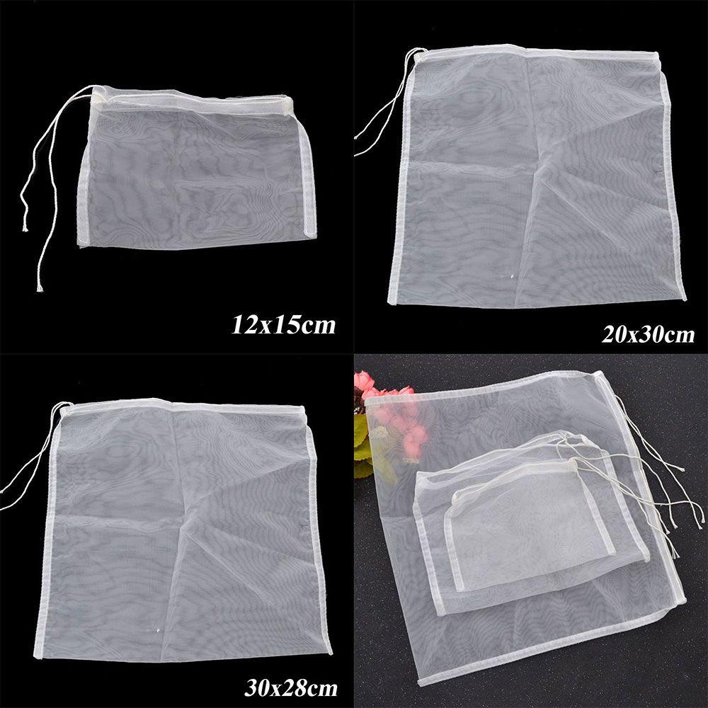 1/5PCS New Liquid Reusable Nylon Mesh Tea Coffee Filter Net Strainer Nut Milk