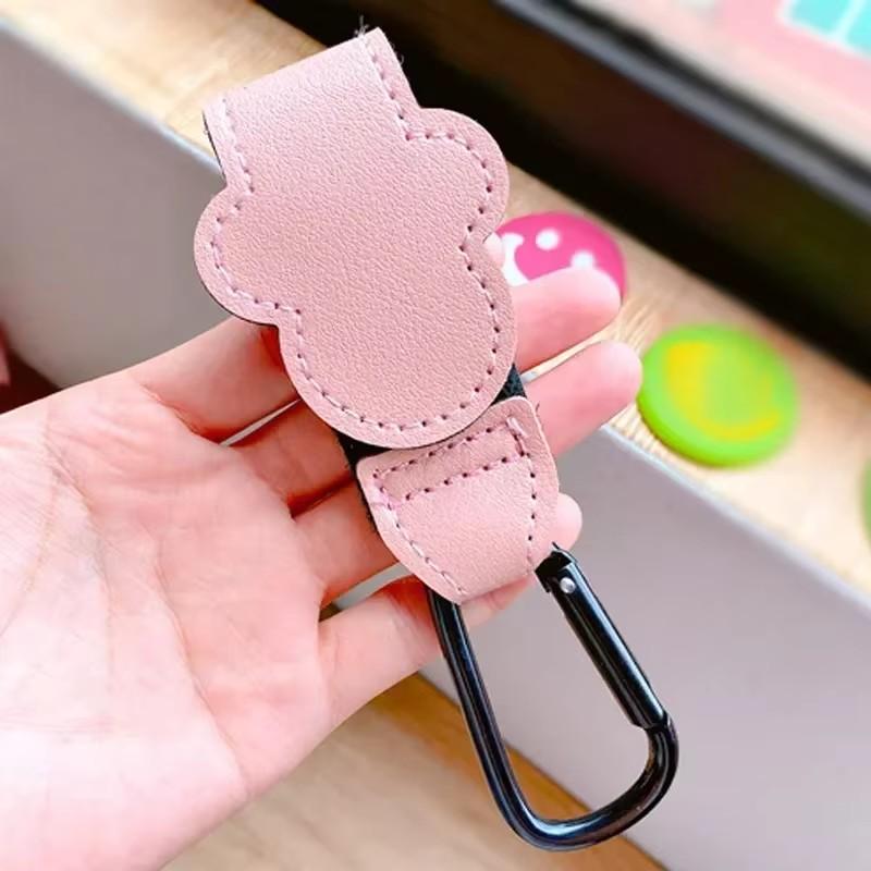 1/2/3pcs Cartoon Leather Baby Bag Stroller Hook Rotatable Cart Organizer Pram Hook Pram Rotate 360 Degree Stroller Accessories