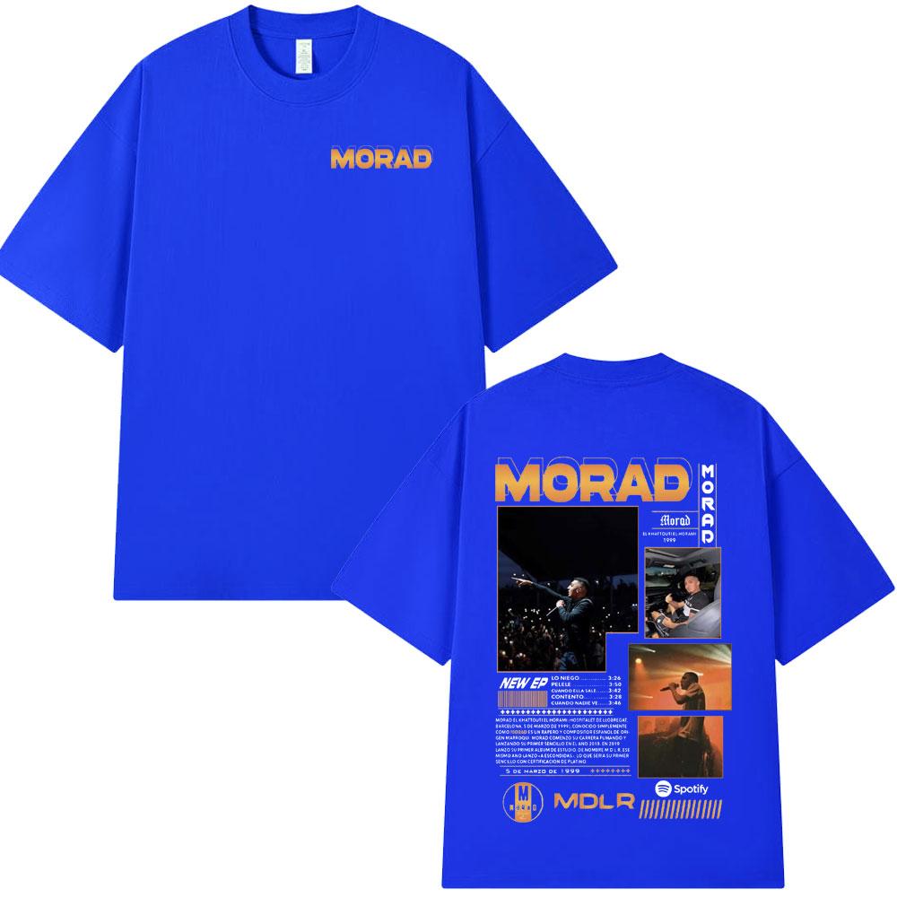Футболка с графикой альбома рэпера Morad MDLR, унисекс, женская мода, хип-хоп, винтажная футболка, хлопок, оверсайз, с коротким рукавом, топы