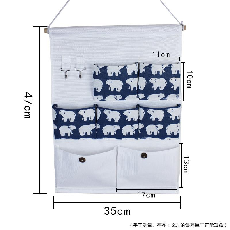 Foldable sock storage hanging bag utility bag Christmas storage hanging bag wall-mounted door dormitory storage bag