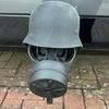 Крышка сцепного устройства с 3D-печатным стальным шлемом и противогазом. Крышка шара сцепного устройства. Предотвращает ржавление приемной трубы.