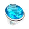 Swiss Blue Topaz Gemstone Handmade 925 Sterling Silver Ring Size 4.5 Y6B41