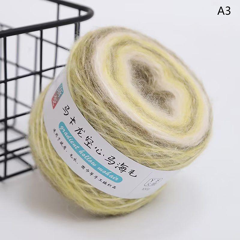 Градиентная разноцветная мохеровая разноцветная радужная пряжа 165 метров, ручная работа, мягкая пряжа для вязания крючком свитера, куртки