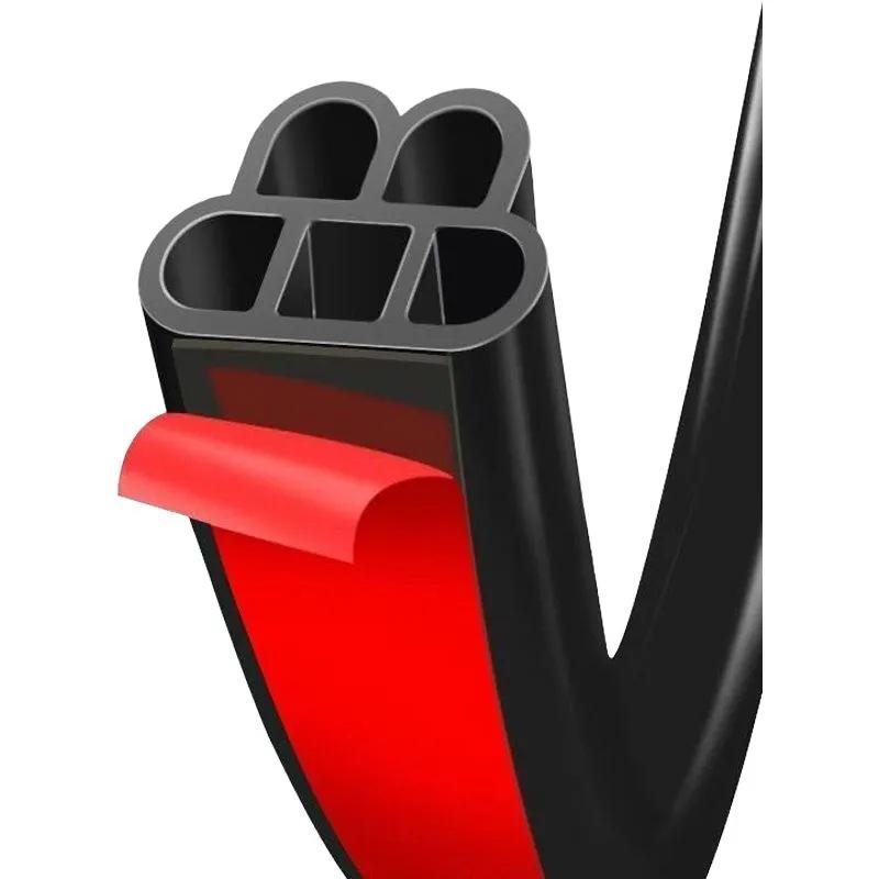 5 метров уплотнительные ленты для дверей автомобиля, наклейка B-образной формы, резиновые уплотнители, звукоизоляционные уплотнения, автомобильный интерьер
