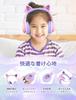 iClever Kids Headphones Bluetooth Headphones Cat Ear LED Light Up Wireless Kids Headphones with Volume Limit 45H Playtime with Microphone for BTH13