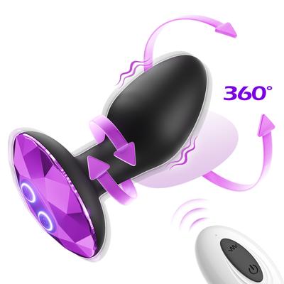 Анальная пробка с вращением на 360 градусов, вибратор, Анальная пробка с дистанционным управлением, мужской массажер простаты, анальная пробка, секс-игрушка для взрослых для женщин и мужчин, геев
