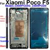 Средняя рамка корпуса для Xiaomi Poco F5 Poco F5 Держатель средней рамки Крышка с рамкой для объектива Замена клавиши регулировки громкости Ремонтные детали