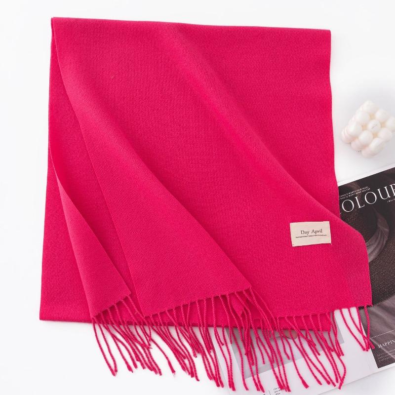 Morandi Color Scarf Shawl Solid Color Cashmere Feel Long Winter Wrap Luxury Soft Fashion Gift Lightweight Women’s Neck Scarf