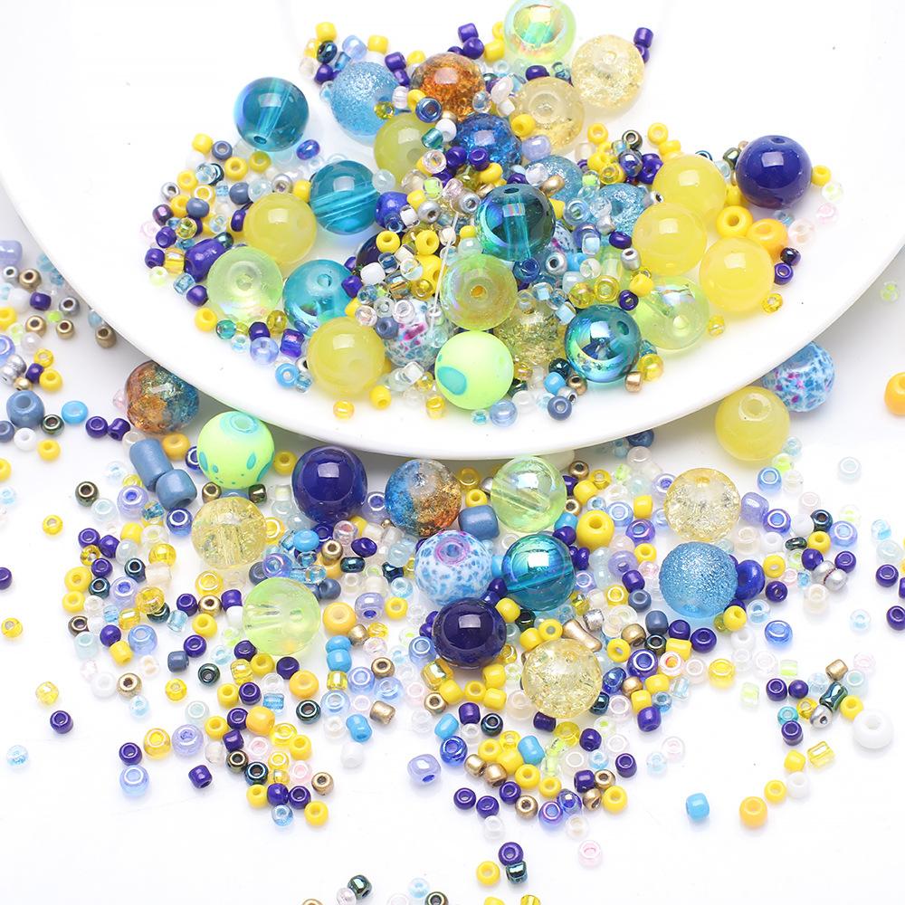 Контрастные хрустальные бусины, бусины просо, набор, браслет своими руками, ожерелье, серьги, бисерные украшения, аксессуары, бусины