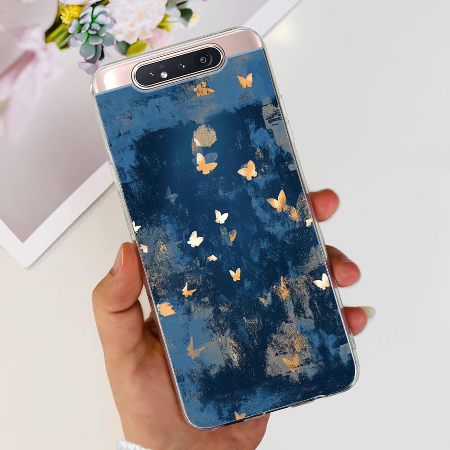 Прозрачный Мягкий ТПУ Чехол для Телефона Для Samsung Galaxy A80 Samsung A90 Чехлы Женский Модный Девичий Рисунок Funda Бампер GalaxyA80