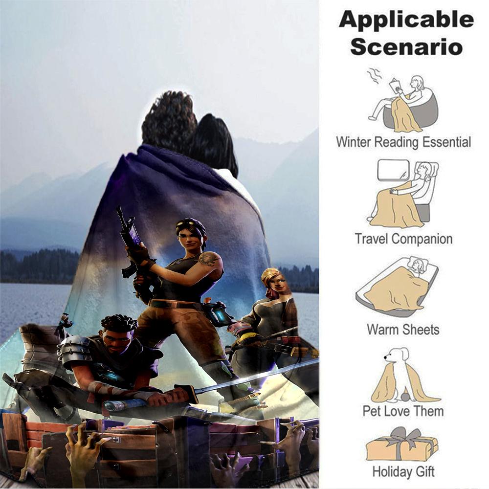 Fortnite Battle Royale Blanket Soft Throw Blanket For Home Bedroom Bed Sofa Travel Office Solid Christmas Blanket